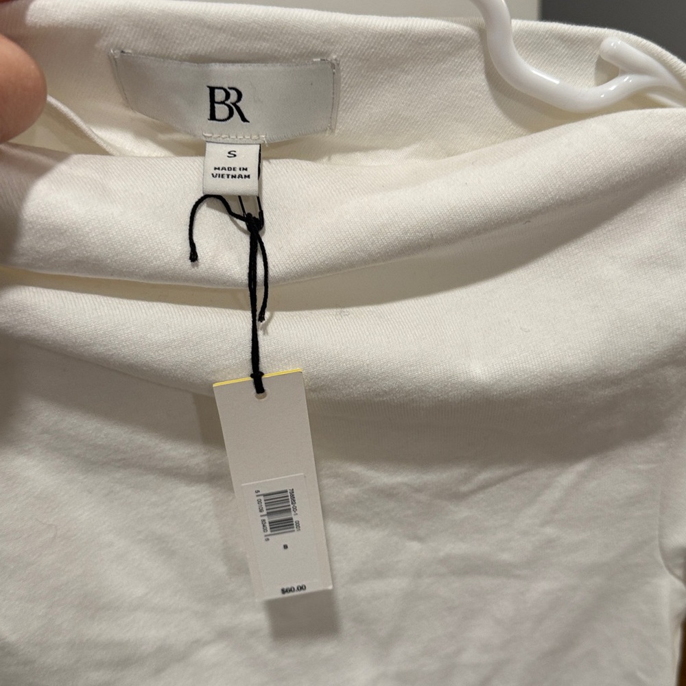 NWT Banana Republic Poppy Draped Top Short Sleeve white top S Small #758562 - Picture 4 of 4